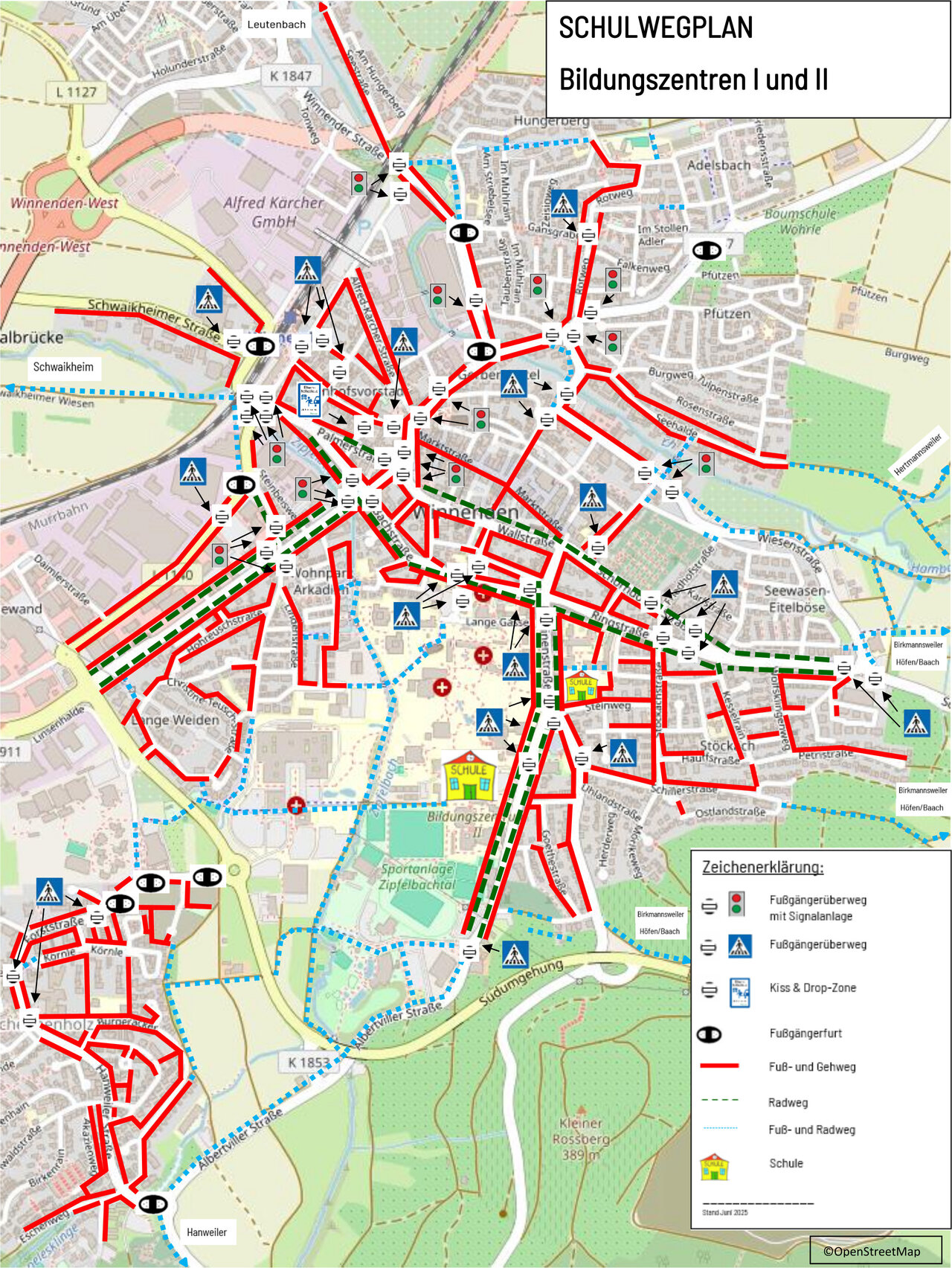  Karte des Schulwegplan
