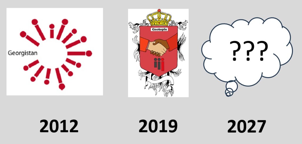 Schule als Staat Logos der letzten Jahre