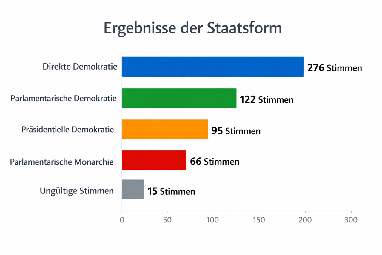 Ergebnisse der Wahl der Staatsform
